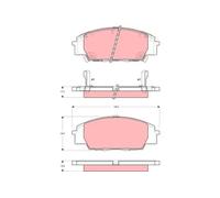 Brake pads GDB3250 TRW for HONDA S2000 CIVIC VII Hatchback CIVIC VIII Hatchback