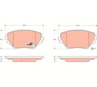 DISC BRAKE PADS SET FOR TOYOTA RAV 4 II A2 1ZZ FE 1AZ FE 1CD FTV 2AZ FE TRW