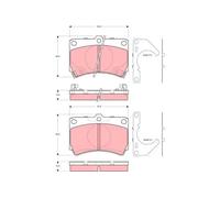 TRW GDB3252 Brake pad set