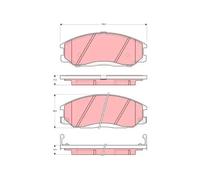 Brake pads GDB3257 TRW for HYUNDAI SSANGYONG