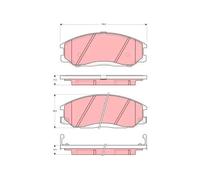 Brake pads GDB3257 TRW for HYUNDAI SSANGYONG