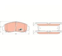 Brake pads GDB3268 TRW for HONDA CIVIC VII Hatchback STREAM CIVIC VII Saloon
