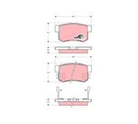 Brake pads GDB3269 TRW for HONDA STREAM CR-V Mk II CR-V III