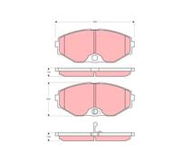 TRW GDB3273 Brake pad set