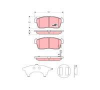 Brake pads GDB3276 TRW for SUZUKI DAIHATSU