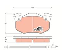 TRW Front Brake Pad Set for Renault Clio C1E700 1.1 January 1991 to January 1998