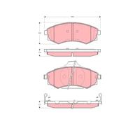 Brake pads GDB3283 TRW for HYUNDAI KIA