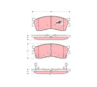 Brake pads GDB3285 TRW for KIA MENTOR CLARUS SHUMA I CLARUS Estate ROADSTER