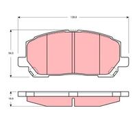 TRW GDB3286 Brake pad set