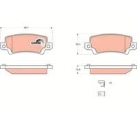 TRW GDB3289 Brake pad set