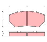 TRW Brake Pad Set GDB329 for Volvo UMM