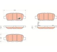 Brake pads GDB3294 TRW for NISSAN INFINITI SUZUKI