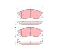 TRW Brake Pad Set GDB3299 - Front - Fits Hyundai Terracan