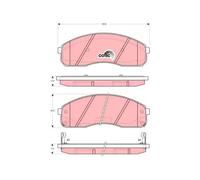 Brake pads GDB3301 TRW for KIA SEDONA I SEDONA Mk II