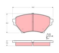 Brake pads GDB3302 TRW for MAZDA MX-5 Mk II