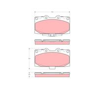 Brake pads GDB3307 TRW for NISSAN SUBARU