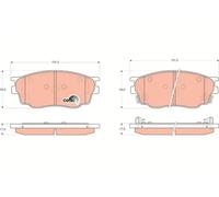 TRW Brake Pad Set GDB3309 - Disc Brake for Mazda 626 V (GF) 2 1998-2002