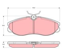 Brake pads GDB3313 TRW for NISSAN TERRANO II TERRANO II Van