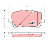 TRW GDB3315 Brake pad set