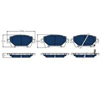 TRW Brake Pads GDB3317BTE Disc Brake Set for Toyota Prius Liftback