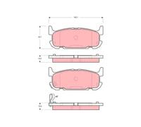Brake pads GDB3318 TRW for MAZDA MX-5 Mk II