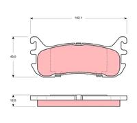 TRW GDB3319 Brake pad set