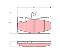 Brake pads GDB3323 TRW for LEXUS LS