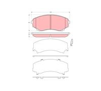Brake Pad Set, disc brake for MAZDA:MPV II,MPV Mk II LDY23328Z LDY53323Z