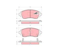Brake pads GDB3333 TRW for TOYOTA COROLLA COROLLA Compact COROLLA Liftback
