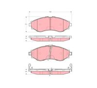 Brake pads GDB3345 TRW for DAEWOO CHEVROLET
