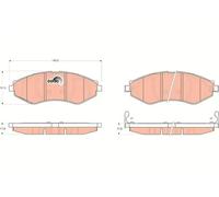 TRW GDB3347 Brake pad set