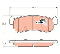 TRW Brake Pad Set GDB3348 – Disc Brake, Fits Chevrolet Daewoo Buick Holden