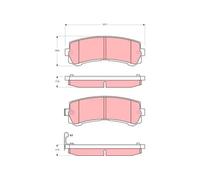 TRW GDB3362 Brake pad set