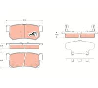 Brake pads GDB3366 TRW for SSANGYONG DAEWOO