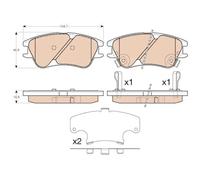 TRW GDB3377 Brake pad set