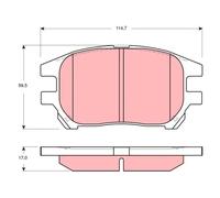 BRAKE PAD SET DISC BRAKE GDB3379 FOR LEXUS TOYOTA 1MZ-FE 3.0L 6cyl RX SUV 2.2L