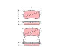 Brake pads GDB3382 TRW for SSANGYONG DAEWOO