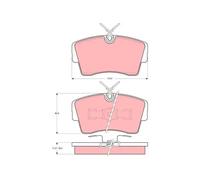 Brake pads GDB339 TRW for OPEL SENATOR A SENATOR B MONZA A