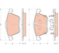 TRW GDB3400 Brake pad set