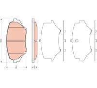 Brake pads GDB3401 TRW for MAZDA MX-5 Mk III