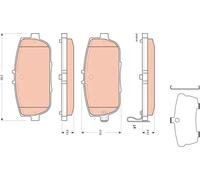 Brake pads GDB3402 TRW for MAZDA FIAT ABARTH