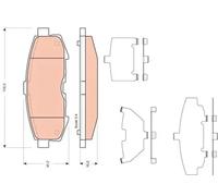 Brake pads GDB3406 TRW for MAZDA MPV Mk II