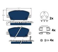 Brake pads GDB3407BTE TRW for HONDA CIVIC VII Saloon CIVIC VIII Saloon