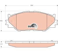 TRW Brake Pad Set GDB3410 - Disc Brakes for LEXUS IS II/IS C/IS III