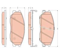 Brake pads GDB3412 TRW for SSANGYONG RODIUS I TURISMO II RODIUS II VAN