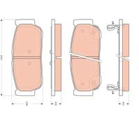 TRW Brake Pad Set GDB3413 – Disc, for SsangYong Rodius, Stavic, Turismo, Korando 2.0L