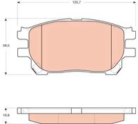 Front Brake Pads Set for Toyota:PREVIA 04465-28490