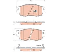 Brake pads GDB3420 TRW for KIA HYUNDAI