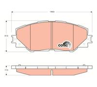 TRW COTEC Brake pad set GDB3424 not prepared for wear warning indicator TOYOTA: RAV4 IV Off-Road, RAV4 III Off-Road, Auris Hatchback
