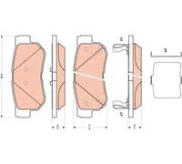 BRAKE PAD SET DISC BRAKE GDB3432 FOR HYUNDAI D3EA 1.5L 3cyl TBD4FA 1.5L 4cyl TB